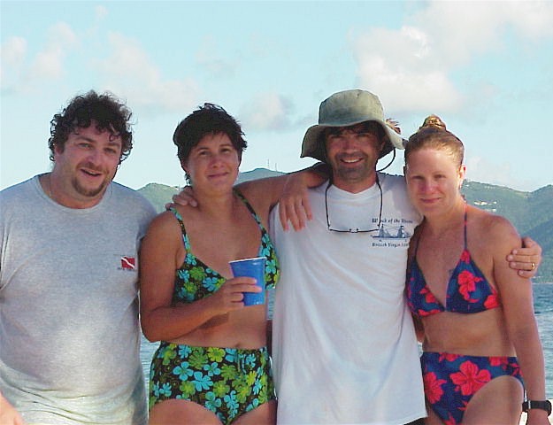 The crew of the Princess of Whales on sandy spit.jpg (64599 bytes)